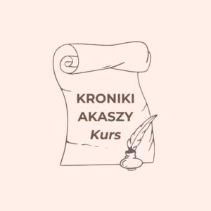 Pergamin z napisem Kroniki Akaszy Kurs i piórem zamoczonym w tuszu